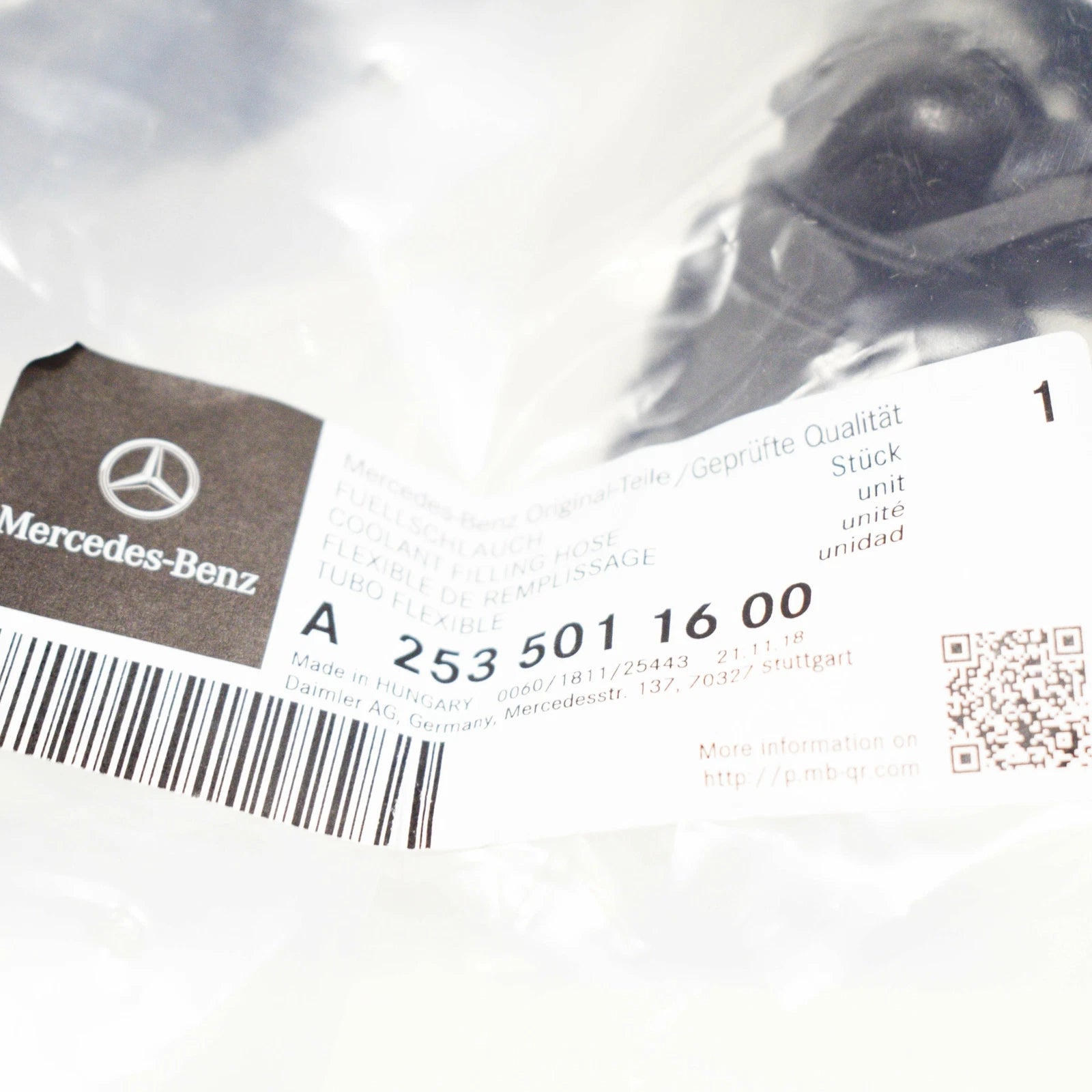 NEW MERCEDES BENZ GLC X253 COOLANT PIPE HOSE A2535011600 ORIGINAL