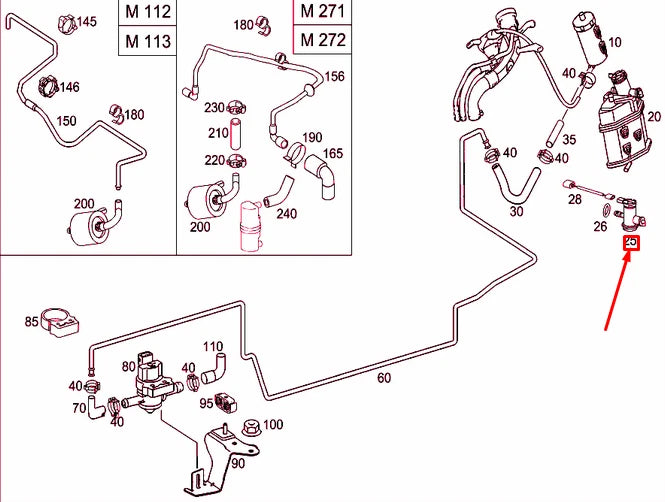 NEW MERCEDES-BENZ C W205 CANISTER SHUT OFF VALVE A0004707193 ORIGINAL