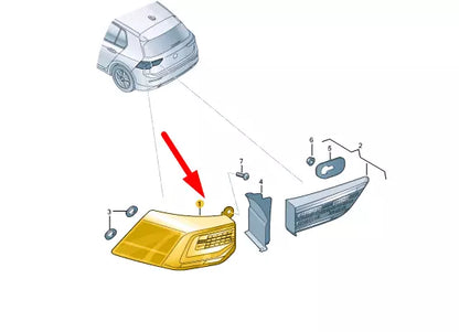 NEW VOLKSWAGEN GOLF MK8 REAR RIGHT OUTER LED TAILLIGHT 5H0945208A ORIGINAL