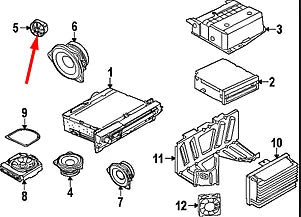 NEW BMW 5 F10 FRONT LEFT DOOR SPEAKER TWEETER HIFI 65139175695 9175695