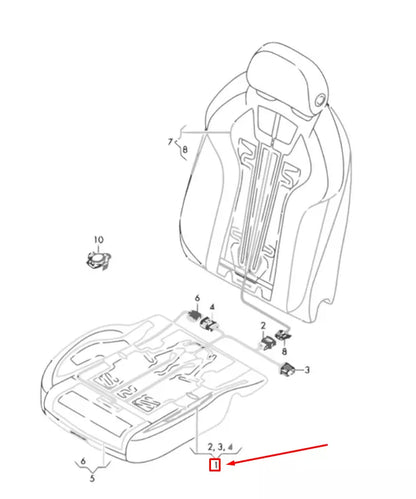NEW AUDI A4 B9 FRONT SEAT HEATER ELEMENT 8W0963555B ORIGINAL