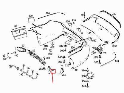 new mercedes-benz e cabrio a207 rear left bumper frame a2078850365 original