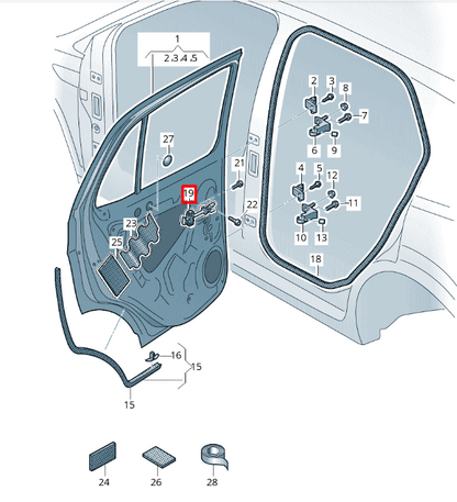 new volkswagen t-cross c11 rear door limiter 2gm839249b original