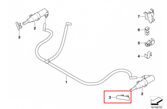 new bmw 3 e90 right headlight washer cover m sport 61678041138 2008 original