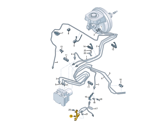 NEW AUDI A6 AVANT C8 RIGHT BRAKE HOSE RETAINER 4K0611846K ORIGINAL