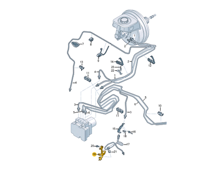 NEW AUDI A6 AVANT C8 RIGHT BRAKE HOSE RETAINER 4K0611846K ORIGINAL