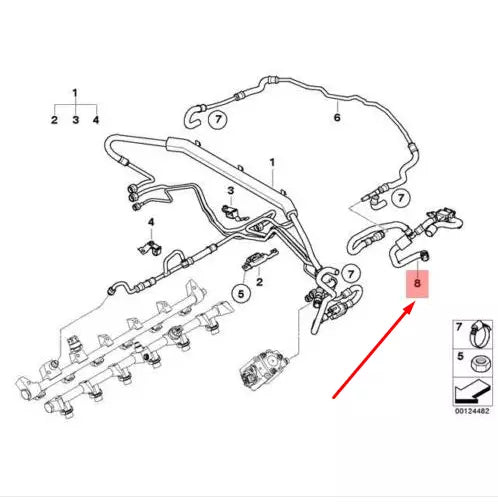 NEW BMW 7 E65 FUEL PIPE 13537556233 7556233 ORIGINAL