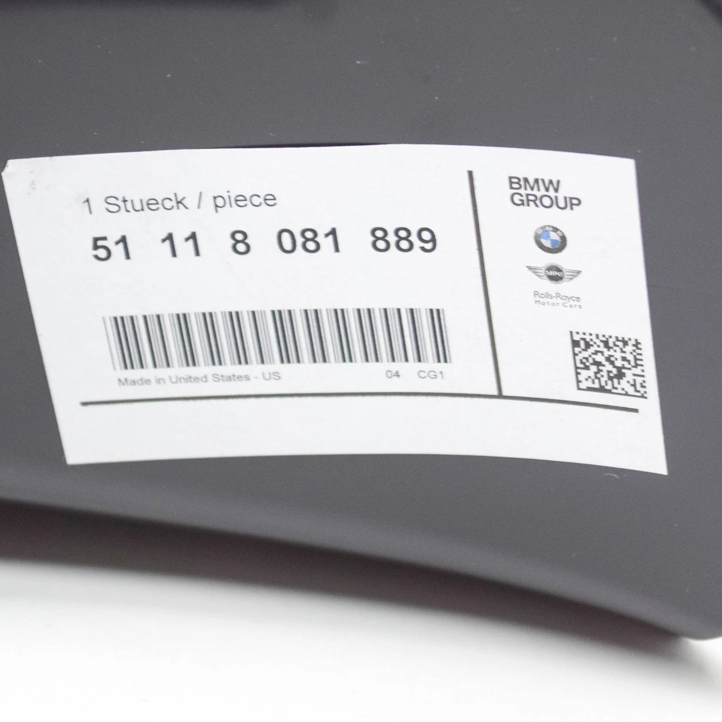 NEW BMW X3 G01 FRONT LEFT BRAKE AIR DUCT TUBE 51118081889 ORIGINAL