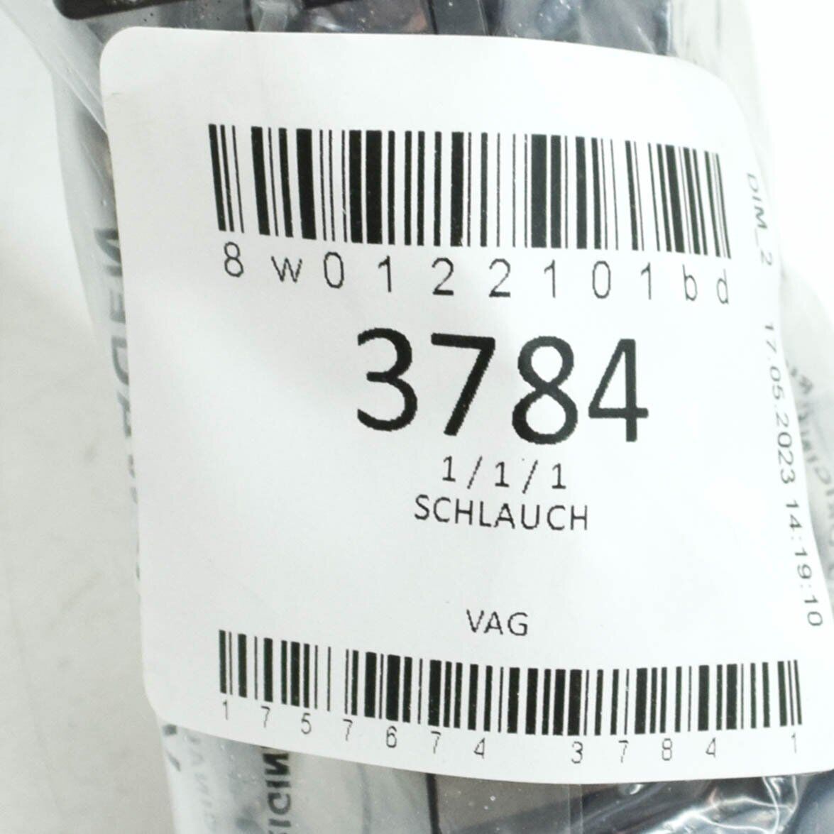 NEW AUDI TT FV RADIATOR COOLANT HOSE 8W0122101BD ORIGINAL