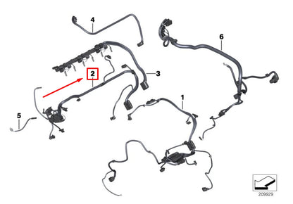 NEW BMW 3 E90 ENG. SENSORIC MODULE 2 WIRING HARNESS 12517614761 7614761 ORIGINAL
