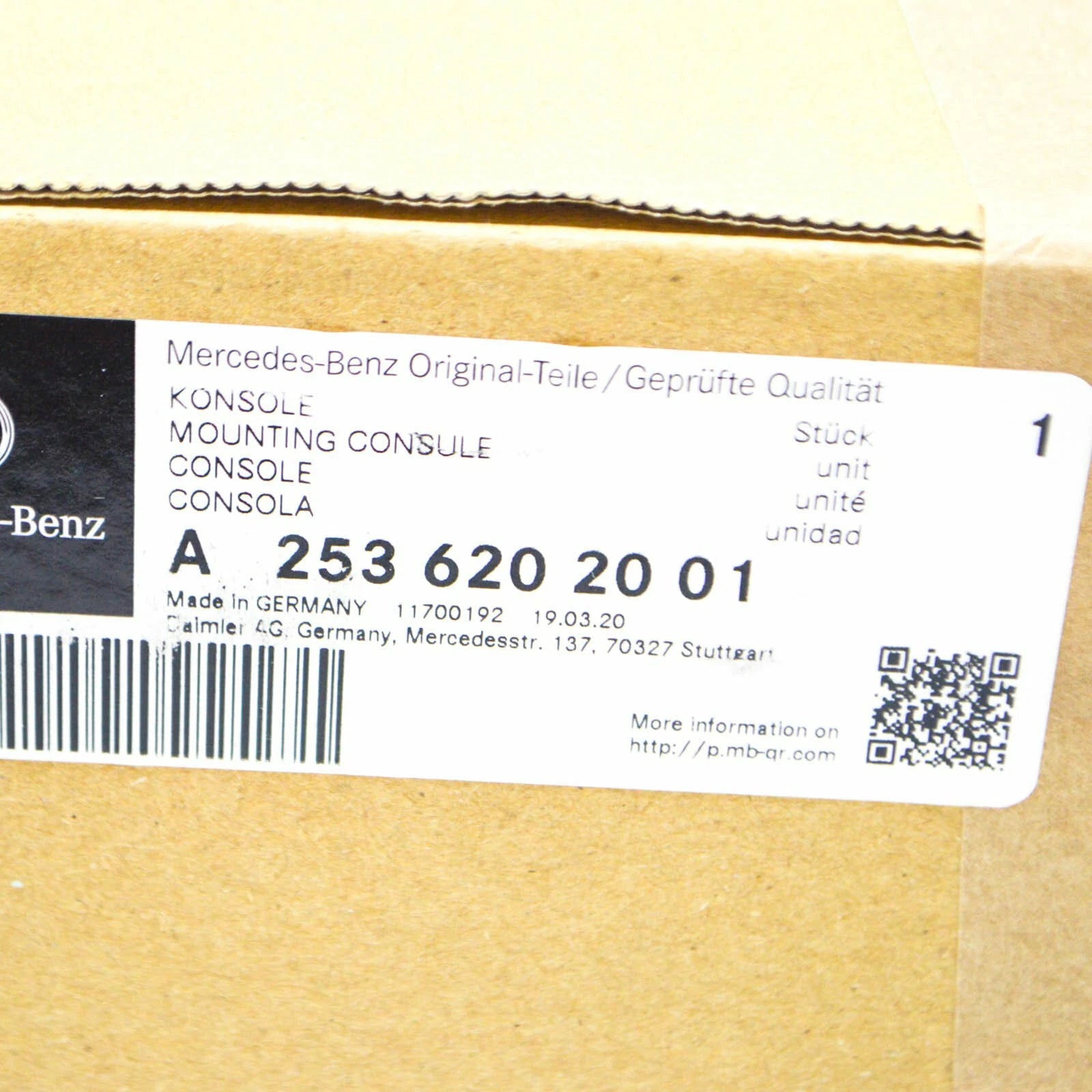 NEW MERCEDES-BENZ GLC X253 RIGHT RADIATOR SUPPORT BRACKET A2536202001