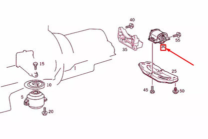 NEW MB SL R129 ENGINE SUSPENSION REAR RUBBER MOUNTING A2102400518 ORIGINAL