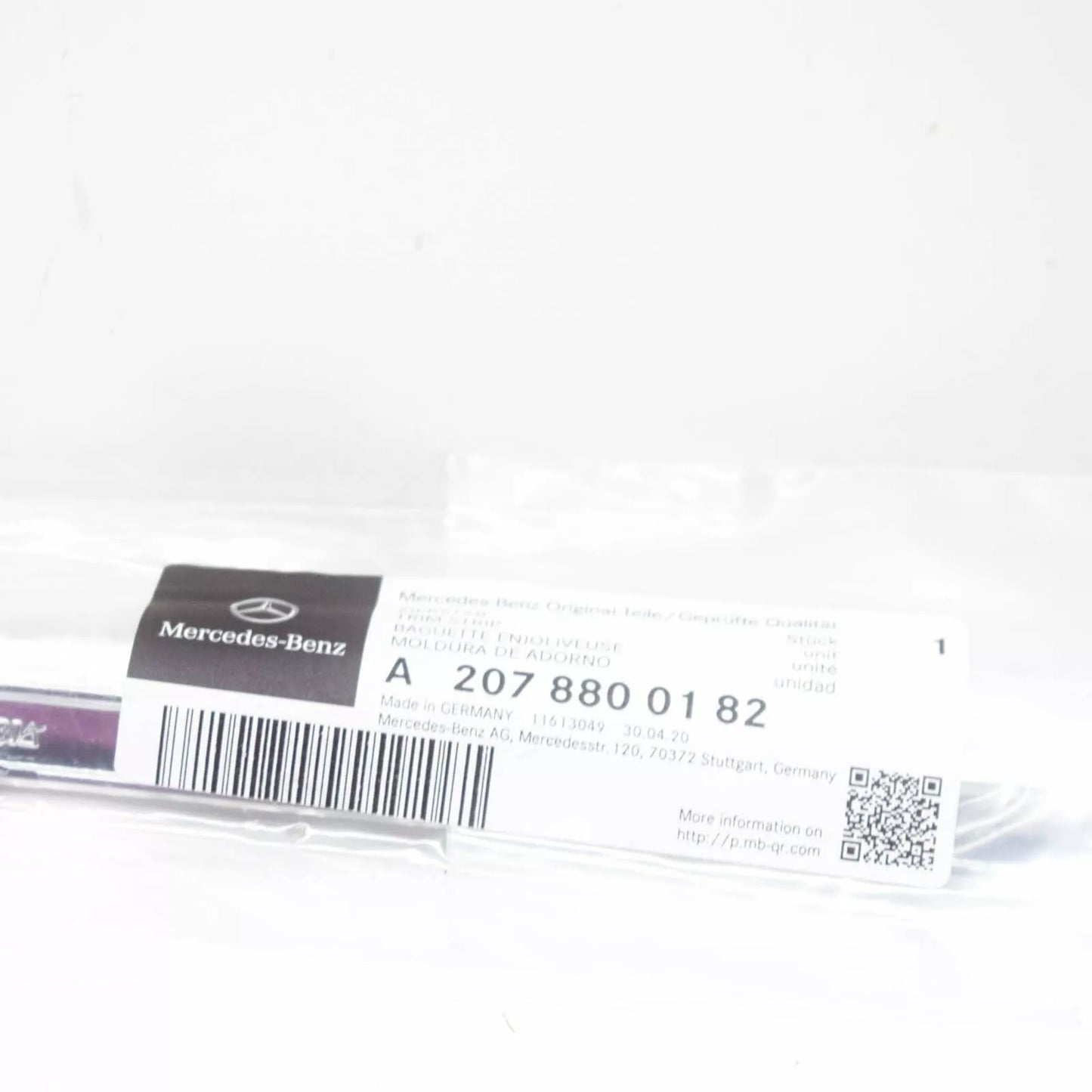 NEW MERCEDES-BENZ E C207 REAR BUMPER LEFT ORNAMENTAL TRIM A2078800182