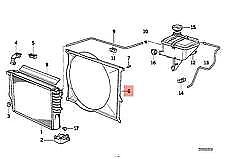 new bmw e36 sedan wagon radiator fan shroud with flaps 2244743 17112244743