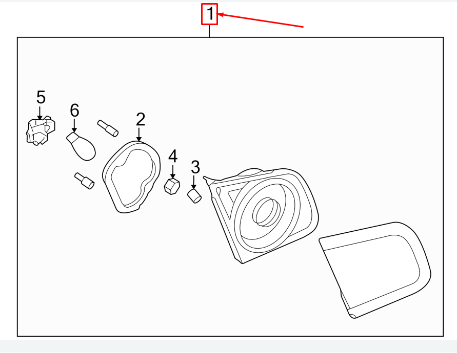 new vw jetta iii 1k mk3 rear left inner taillight 1k5945093k original