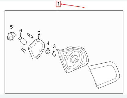 new vw jetta iii 1k mk3 rear left inner taillight 1k5945093k original