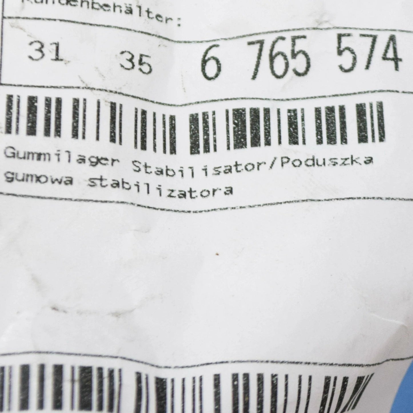 NEW BMW 1 E81 FRONT ANTI-ROLL SWAY BAR MOUNT 31356765574 ORIGINAL