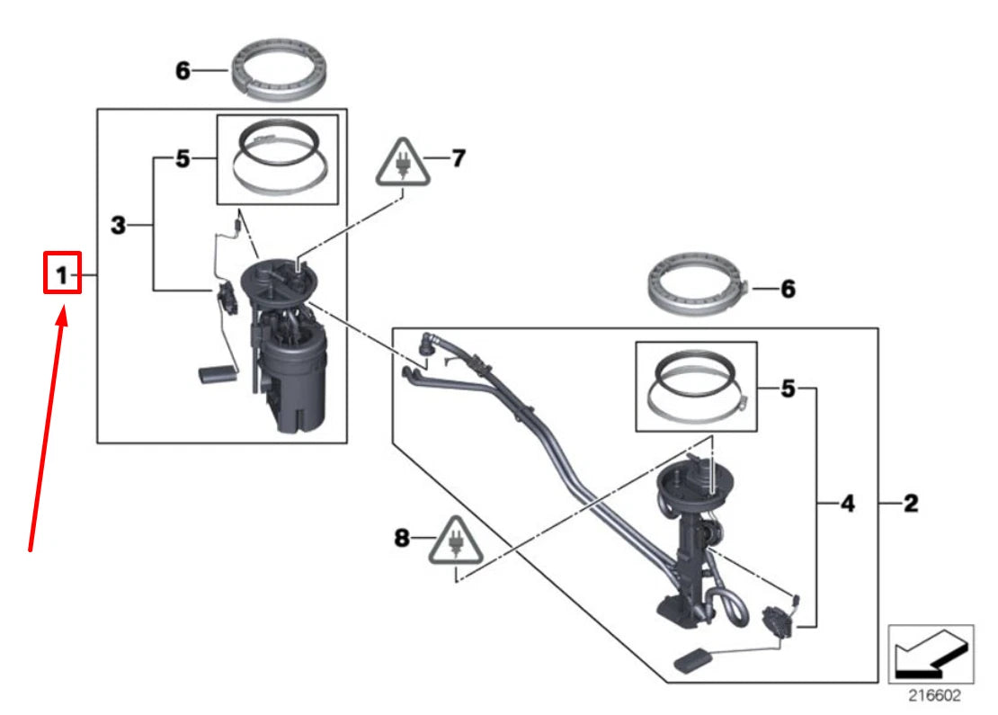 NEW BMW X5 E70 FUEL PUMP 16117195464 7195464 ORIGINAL