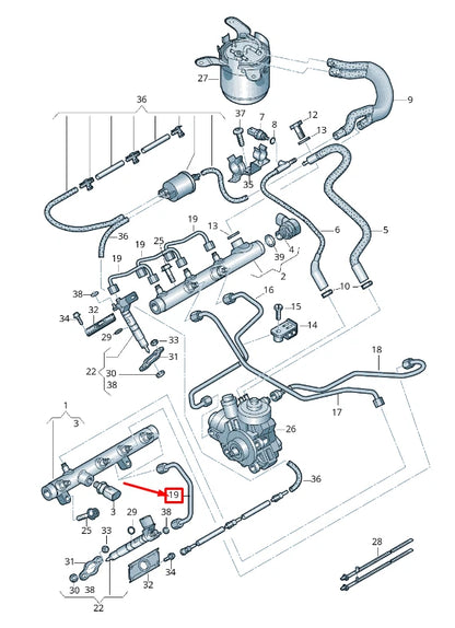 NEW AUDI Q7 4L ENGINE PRESSURE PIPE 059130241CD