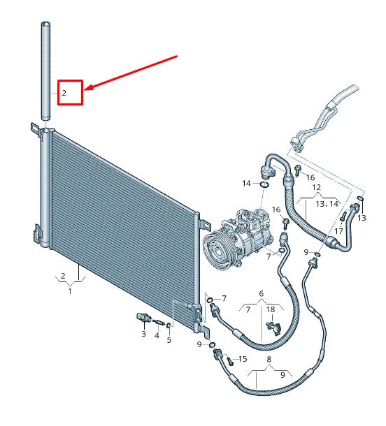 NEW VW TOUAREG CR AIR CONDITIONER DRYER 4M0298403