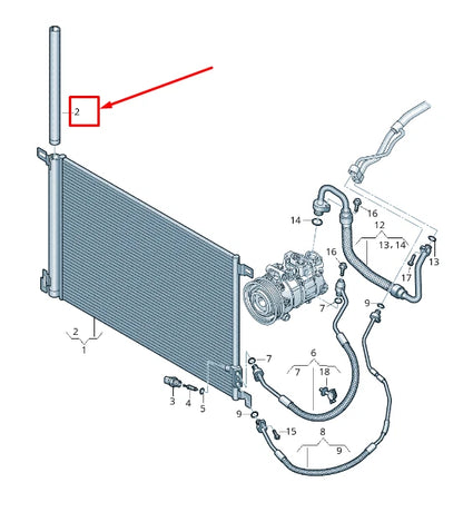 NEW VW TOUAREG CR AIR CONDITIONER DRYER 4M0298403