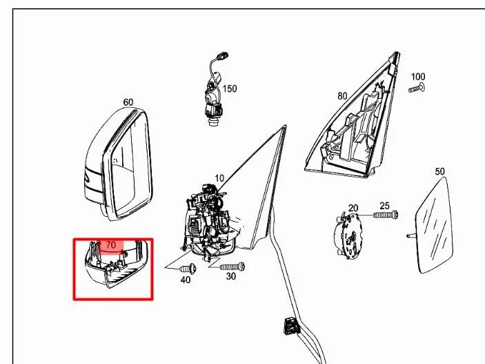 NEW MERCEDES-BENZ GLE COUPE C292 FRONT LEFT MIRROR TRIM A2928104700 ORIGINAL