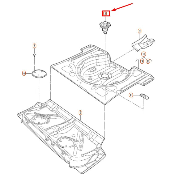 NEW VOLKSWAGEN BEETLE 9C SPARE WHEEL MOUNTING BOLT 1J0803899AC ORIGINAL