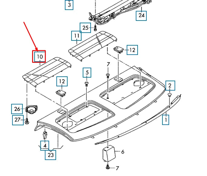 NEW AUDI A5 8T REAR SHELF PANEL LEFT LOUDSPEAKER TRIM 8T0035405F4PK ORIGINAL