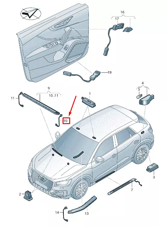 NEW AUDI Q2 GA LEFT LED MODULE LHD 81A947356G