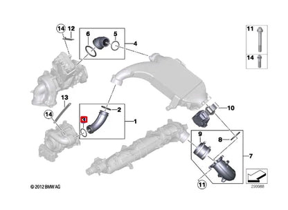 NEW BMW 5 F10 INTAKE MANIFOLD O-RING GASKET 11658571304 ORIGINAL
