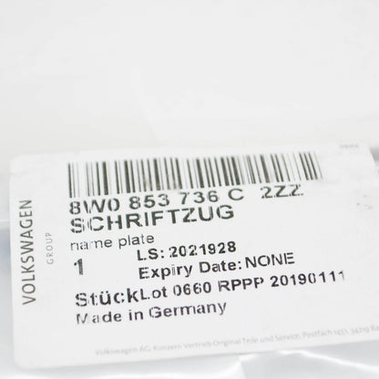 NEW AUDI A4 AVANT B9 RADIATOR GRILLE RS4 BADGE EMBLEM 8W0853736C2ZZ