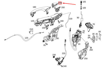 NEW MB E C238 FRONT LEFT DOOR HANDLE TRIM RING LHD A09976617009999 ORIGINAL