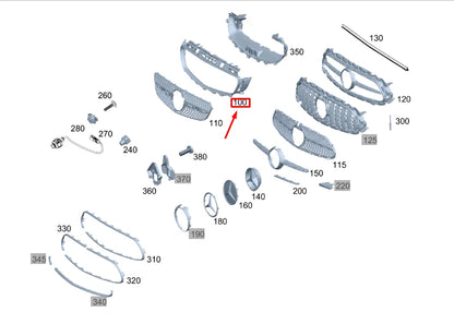 NEW MERCEDES-BENZ E C238 RADIATOR GRILLE CARRIER A2388880100 ORIGINAL