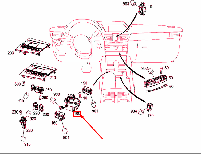 NEW MERCEDES-BENZ E W212 AUDIO/COMAND CONTROL PANEL SWITCH A2128702751 ORIGINAL