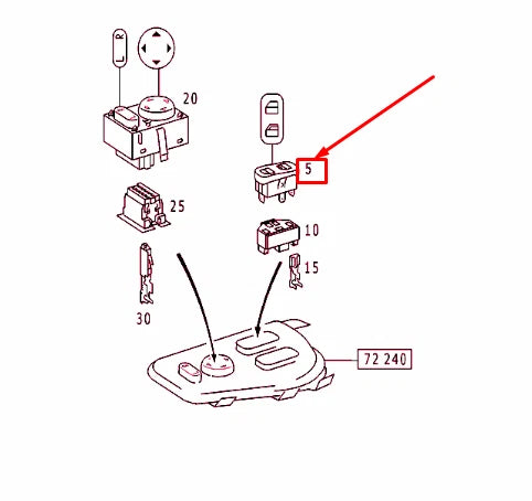 NEW MERCEDES-BENZ SPRINTER 903 WINDROW REGULATOR SWITCH A0055453707 ORIGINAL