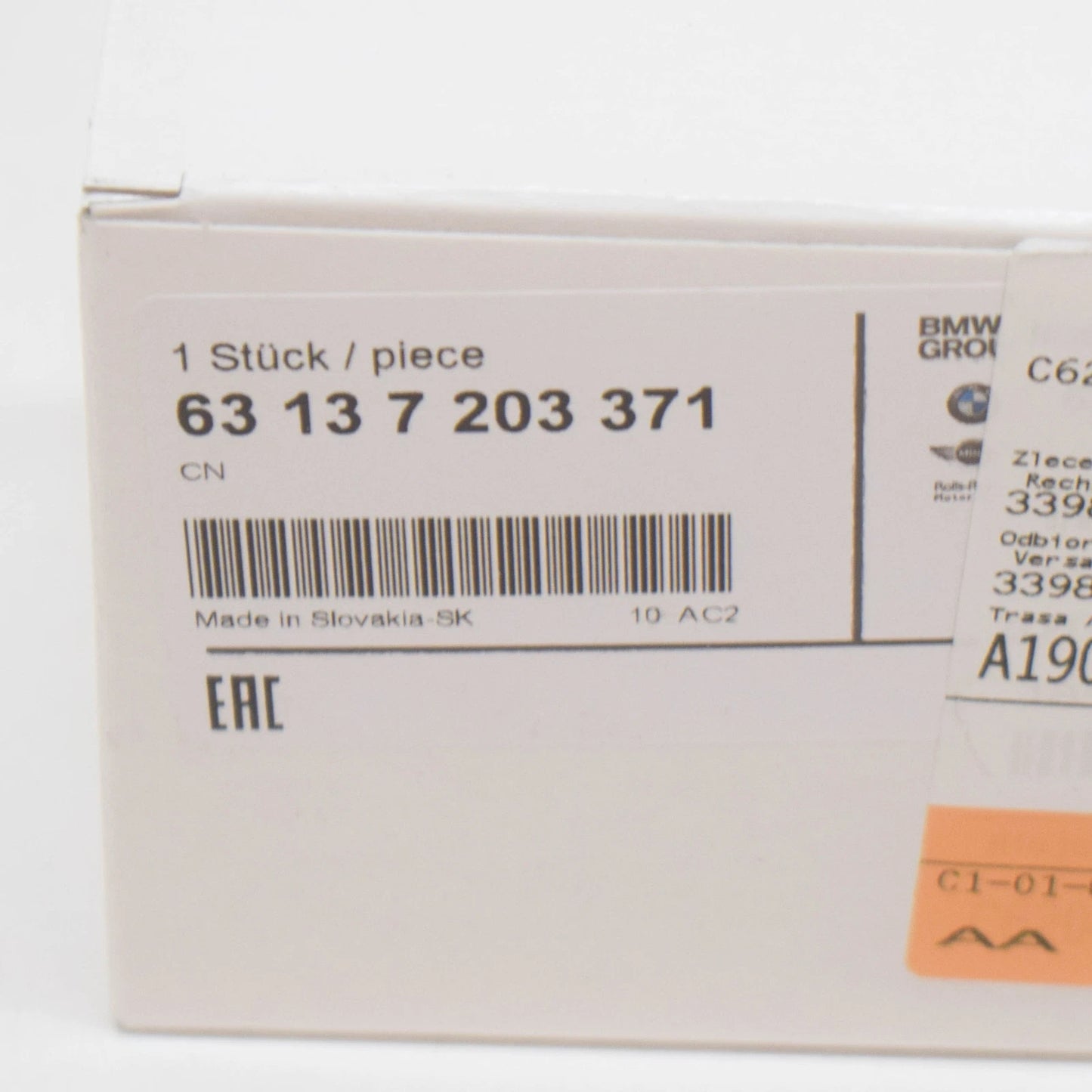 NEW BMW 7 F01 LEFT SIDE TURN SIGNAL LED MARKER LIGHT 63137203371 ORIGINAL