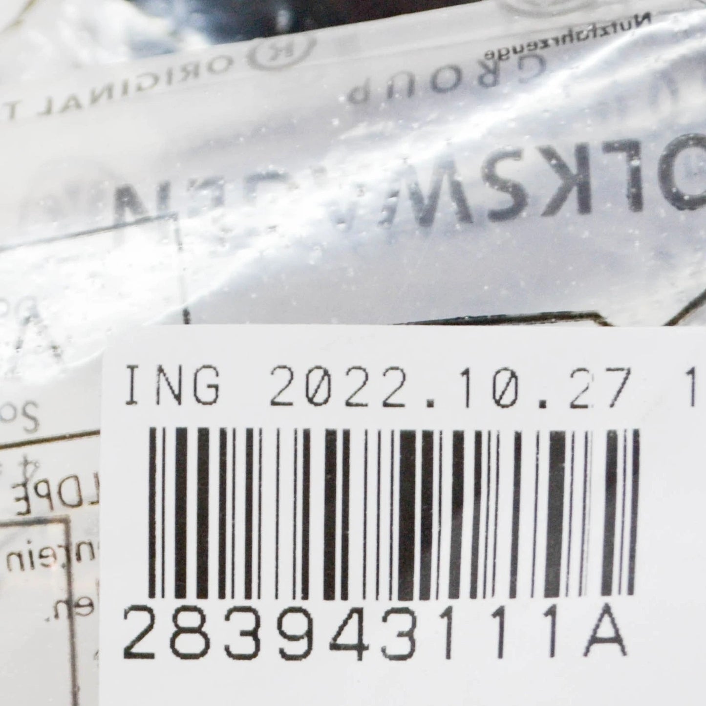 NEW VOLKSWAGEN TRANSPORTER T4 REAR LICENSE NUMBER PLATE LIGHT 283943111A