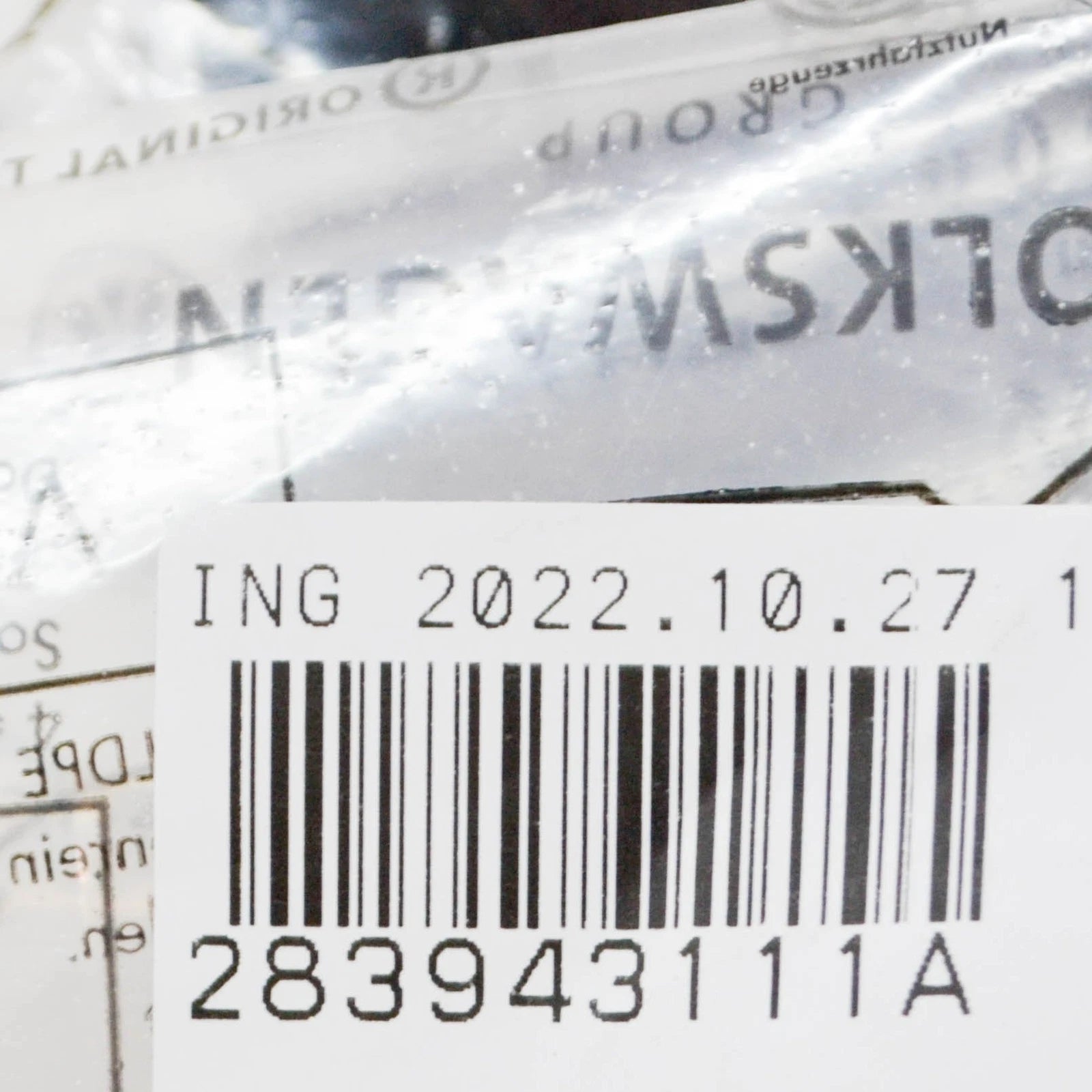 NEW VOLKSWAGEN TRANSPORTER T4 REAR LICENSE NUMBER PLATE LIGHT 283943111A