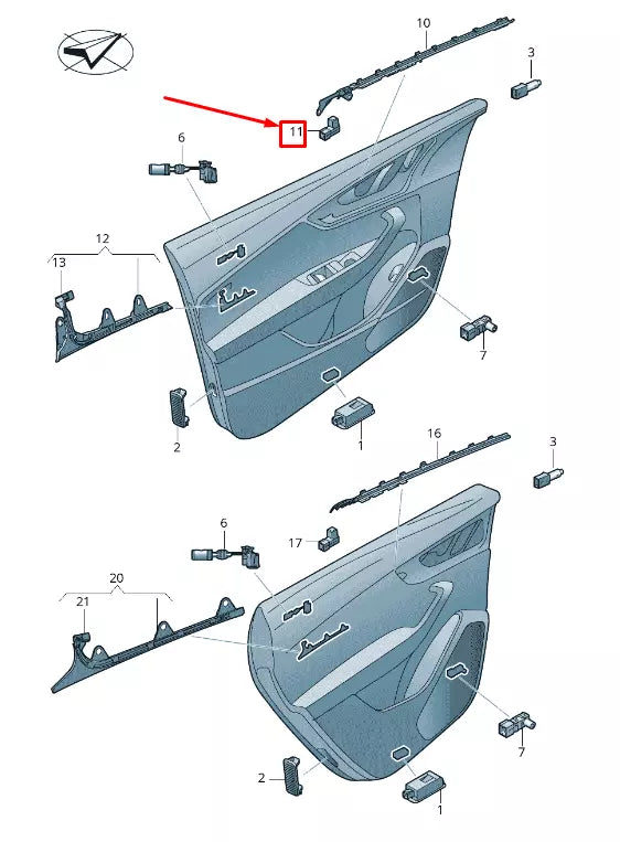 NEW AUDI Q7 4M FRONT DOOR LED MODULE 4M0947356E