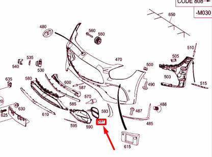 NEW MB AMG GT C190 FRONT BUMPER RIGHT AIR DUCT COVER A1908857201 ORIGINAL