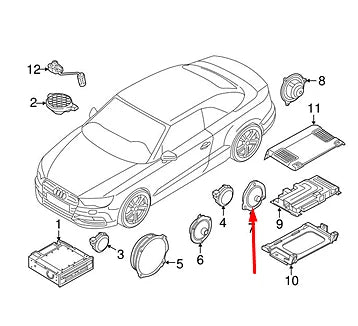 NEW AUDI A3 8V REAR DOOR SOUND SPEAKER 8V4035411E