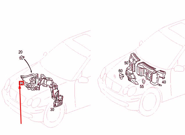 NEW MERCEDES-BENZ C W203 CENTRAL PARTITION PANEL DAMPING A2036820760 ORIGINAL