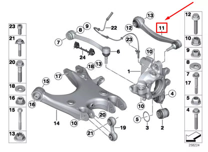 NEW BMW 6 F06 REAR LEFT CONTROL ARM W RUBBER BUSHING 2284137 33322284137