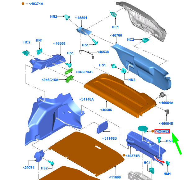 new ford fiesta mk6 rear back trim panel cover 1802519 original