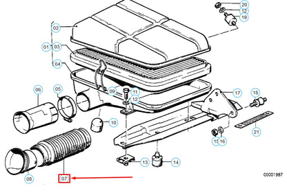 NEW BMW 5 E28 INTAKE TUBE 13711287327 1287327 ORIGINAL