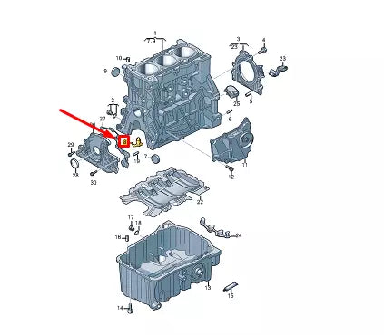 NEW VW GOLF VARIANT CG MK8 ENGINE WATER JET 05E103157