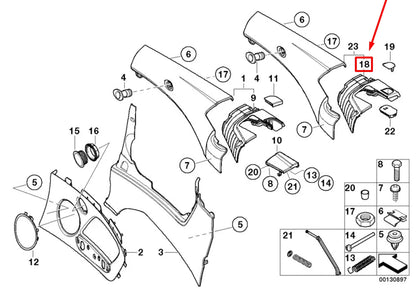 NEW BMW 3 CABRIO E46 REAR LEFT ROD ASSY COVER 7147947 51437147947 ORIGINAL