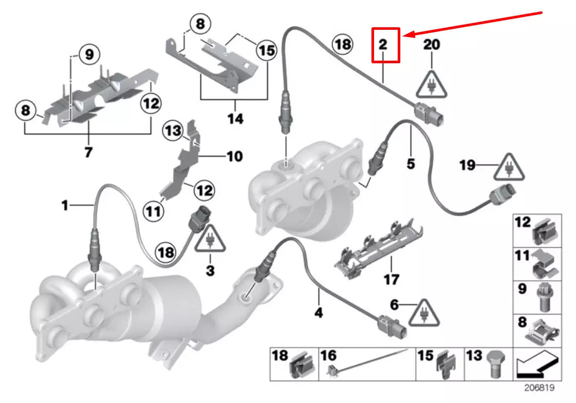 NEW BMW 3 E90 LAMBDA OXYGEN SENSOR 7537984 11787537984 ORIGINAL