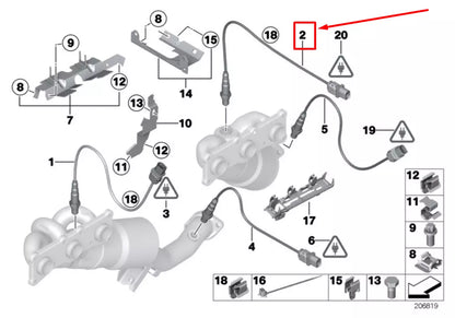 NEW BMW 3 E90 LAMBDA OXYGEN SENSOR 7537984 11787537984 ORIGINAL