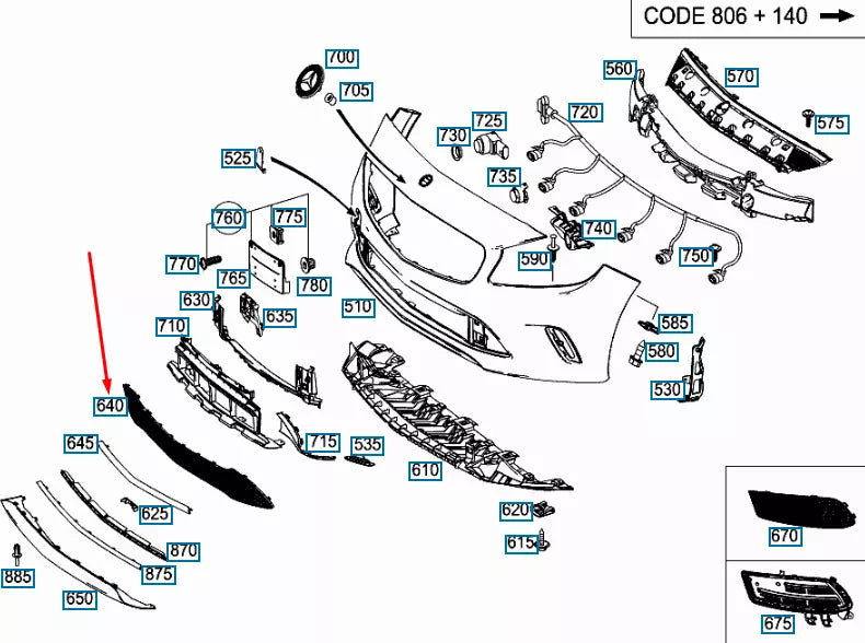 NEW MERCEDES BENZ A W176 FRONT BUMPER CENTRAL GRILLE A1768853322 ORIGINAL